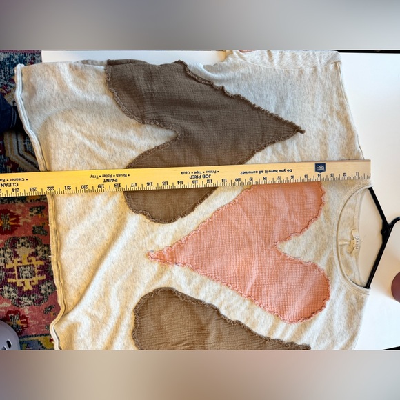 Oli & Hali GAUZE
HEART oversized boho Botique brand sweatshirt top pockets small - Picture 8 of 9